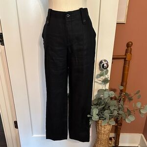 J. Crew women’s Classic 100% linen dark navy blue ankle 6 pockets dress Pants